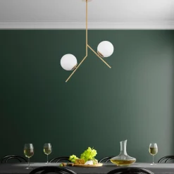 Hanglamp Dolunay Goud 2-Lichts