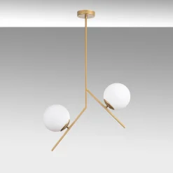 Hanglamp Dolunay Goud 2-Lichts
