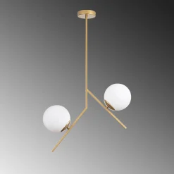Hanglamp Dolunay Goud 2-Lichts