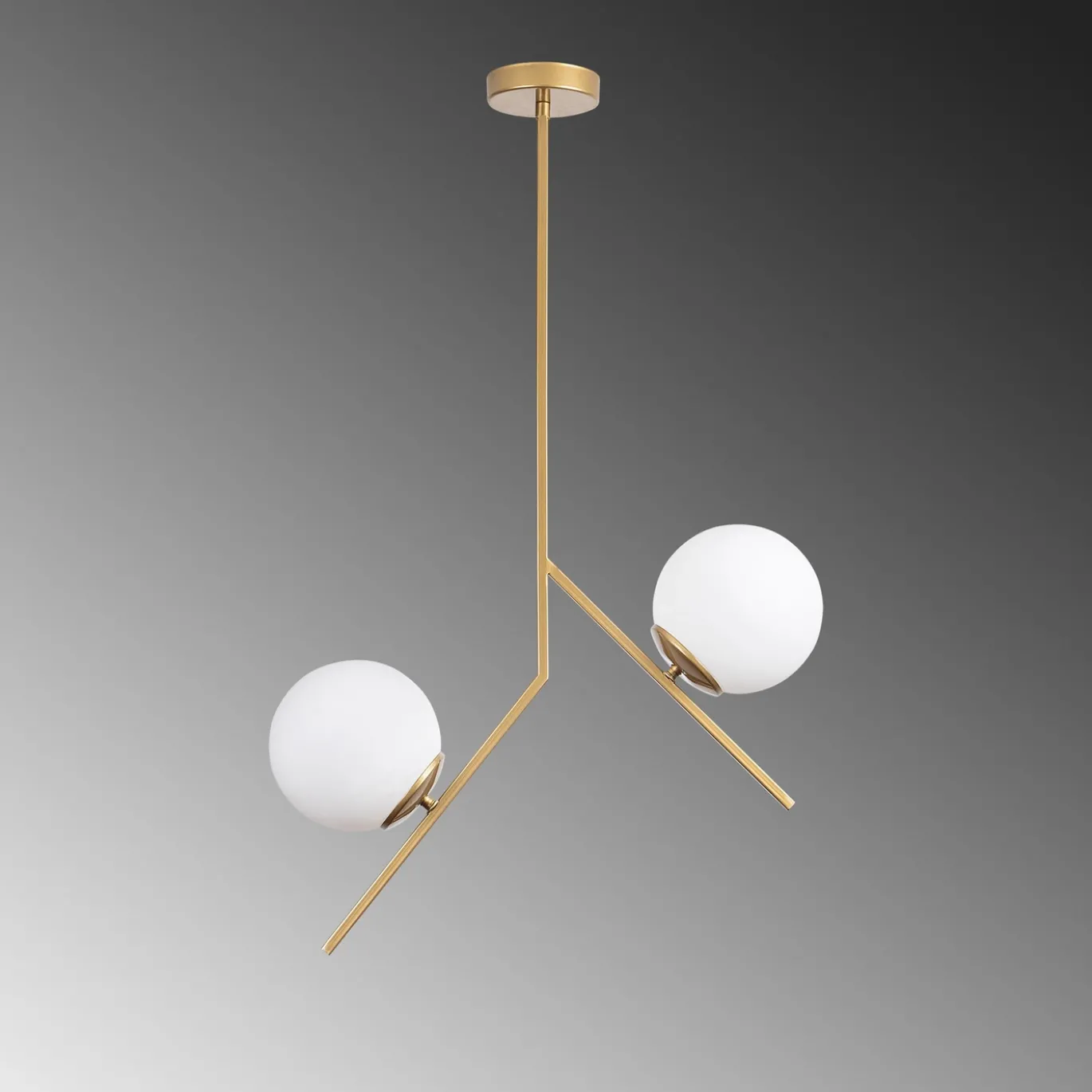 Hanglamp Dolunay Goud 2-Lichts