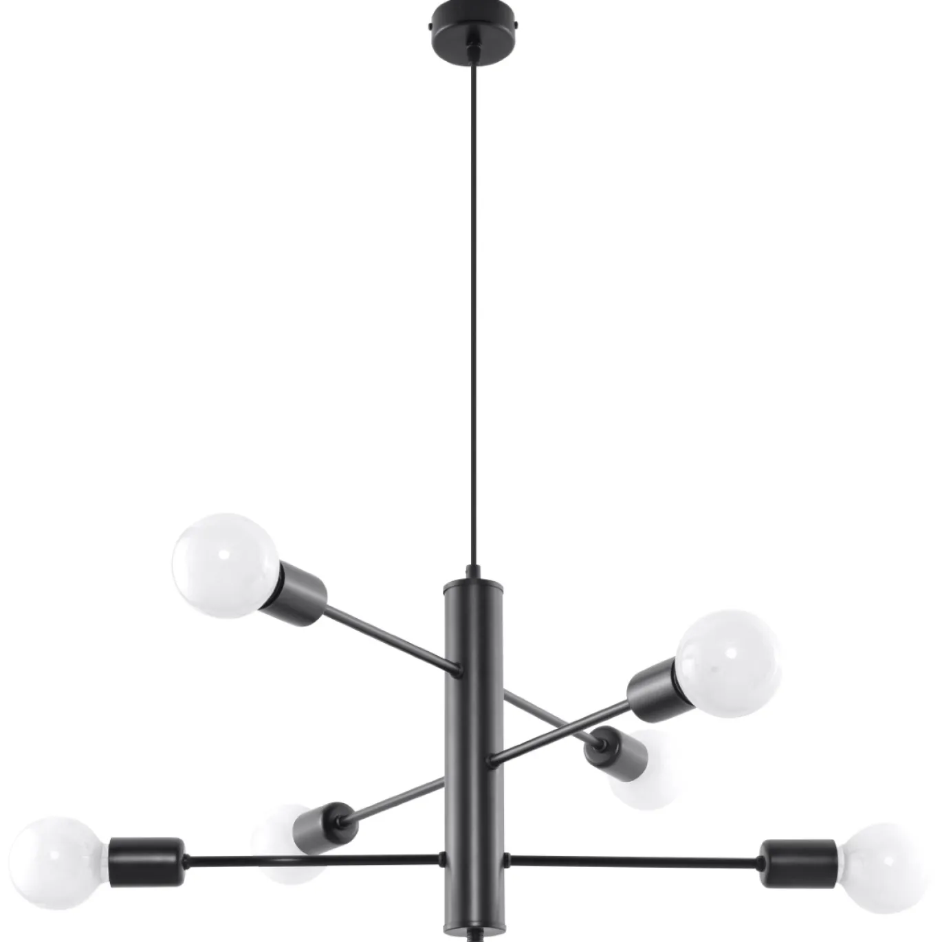 Hanglamp Duomo 6-Lichts Zwart - Giga Meubel
