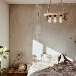 Hanglamp Erebos Hout 3-Lichts
