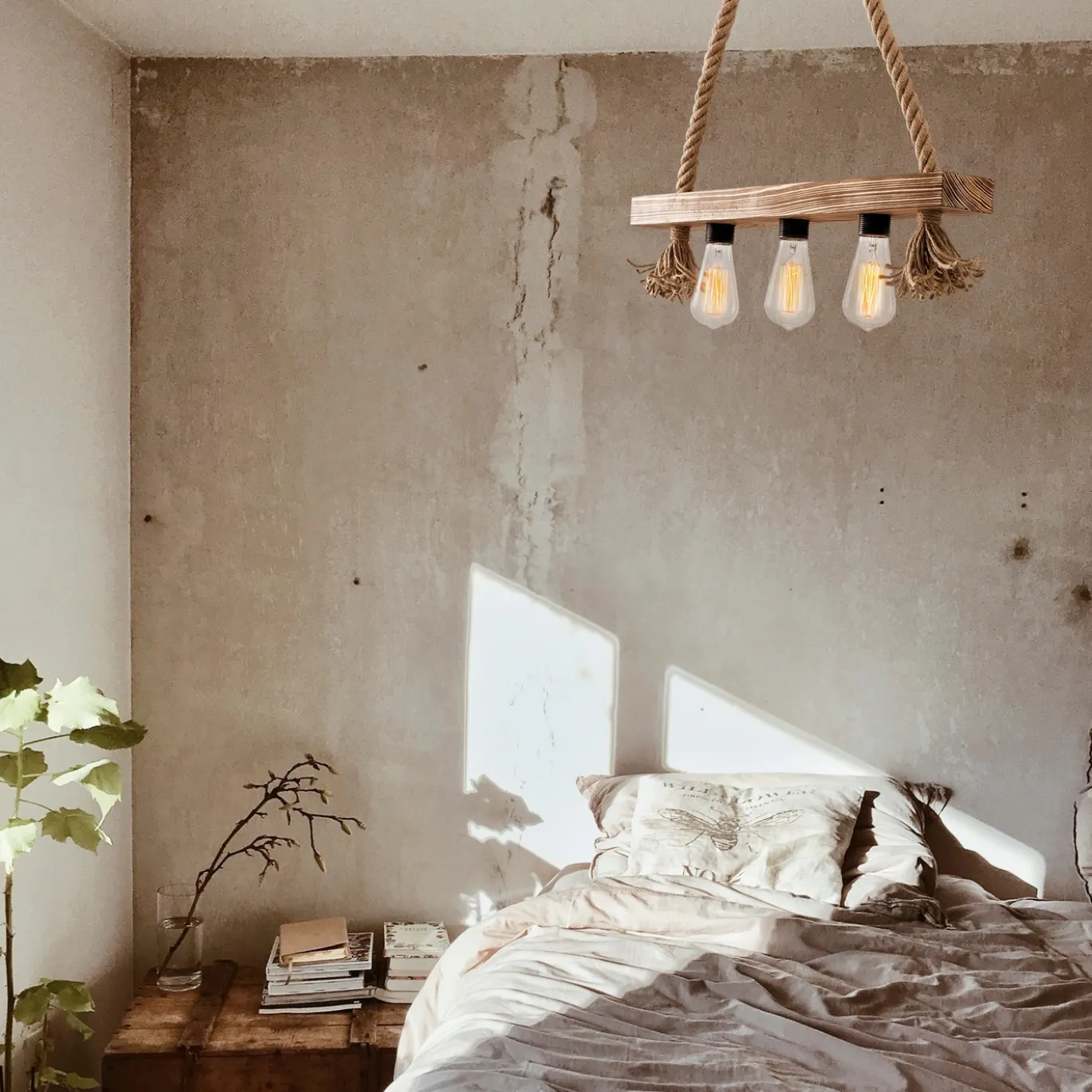 Hanglamp Erebos Hout 3-Lichts