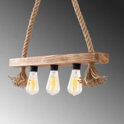 Hanglamp Erebos Hout 3-Lichts