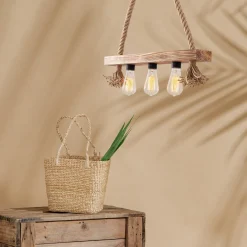 Hanglamp Erebos Hout 3-Lichts