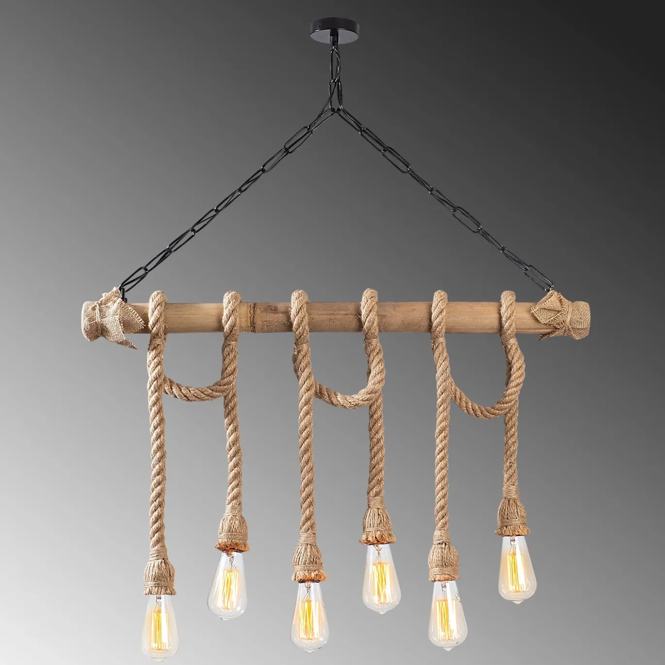 Hanglamp Erebos 6-Lichts Naturel