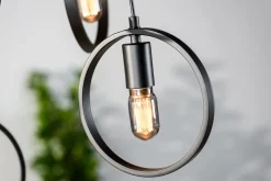 Hanglamp Evi 5-Lichts Getrapt Zwart - Giga Meubel