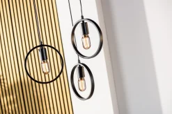 Hanglamp Evi 3-Lichts Zwart - Giga Meubel