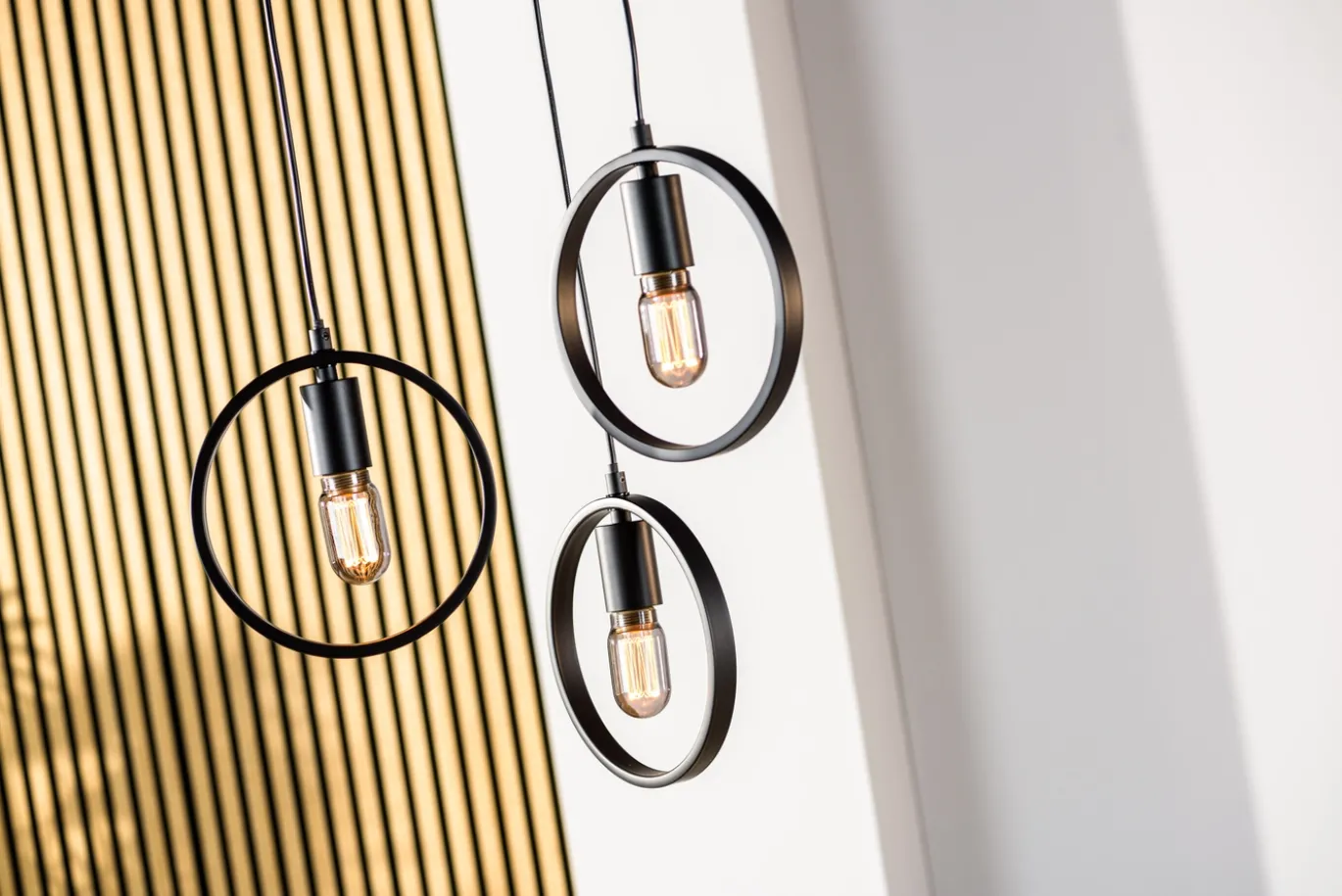 Hanglamp Evi 3-Lichts Zwart - Giga Meubel