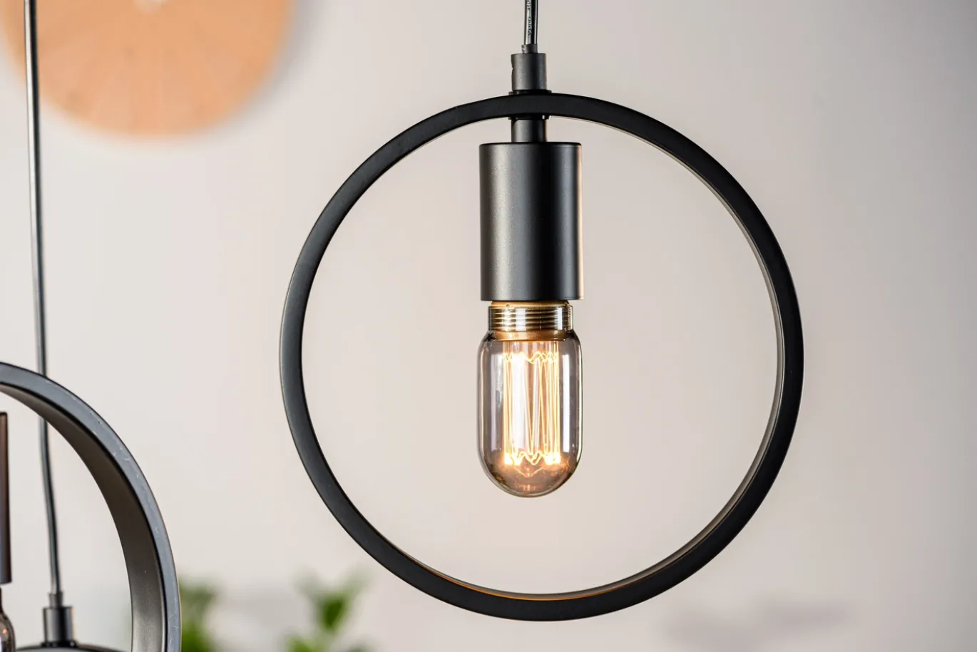 Hanglamp Evi 3-Lichts Zwart - Giga Meubel