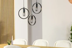 Hanglamp Evi 3-Lichts Zwart - Giga Meubel