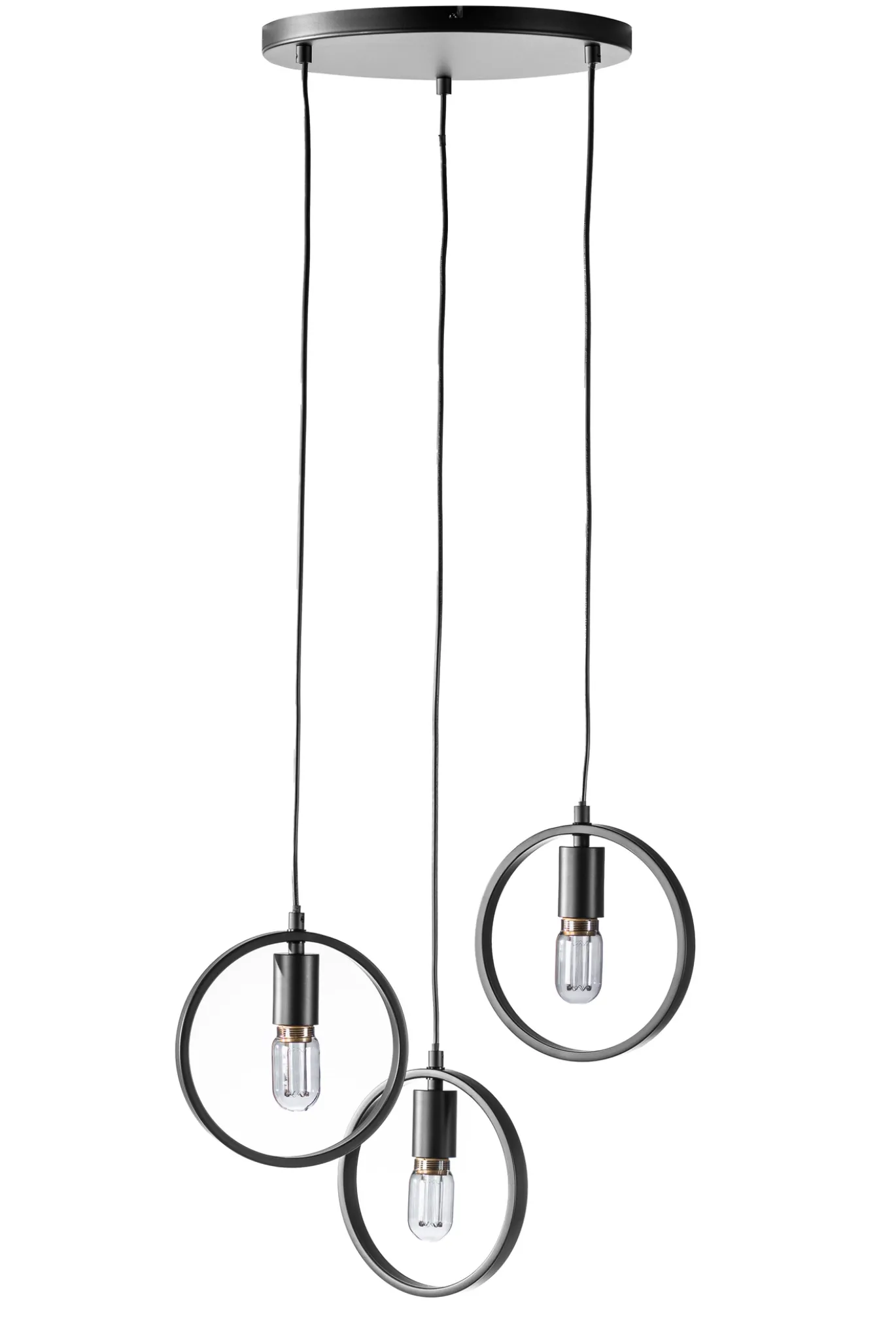 Hanglamp Evi 3-Lichts Zwart - Giga Meubel