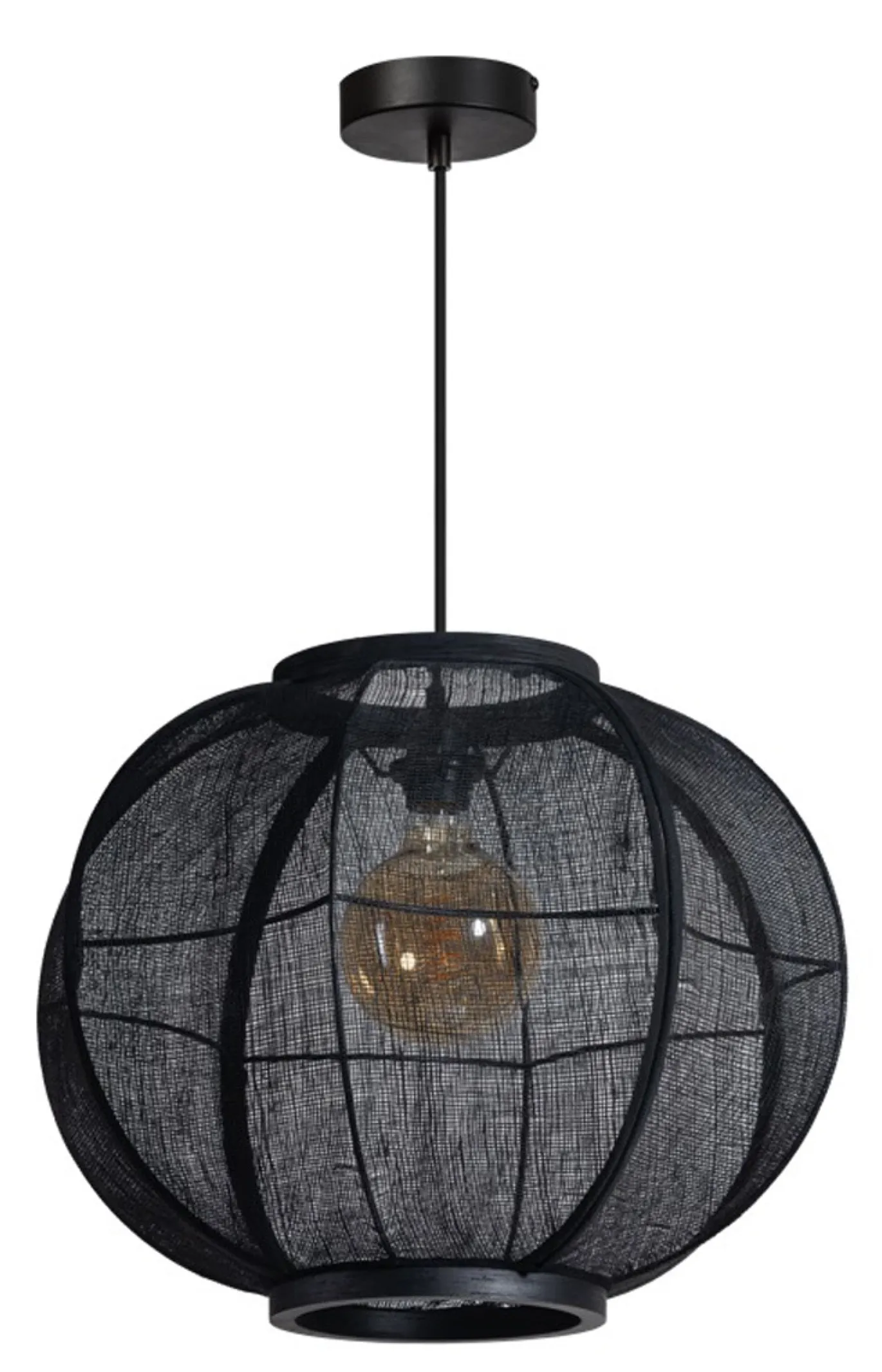 Hanglamp Fabric Zwart Ø48cm - Giga Meubel