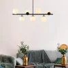 Hanglamp Fazli Metaal Zwart Wit 7-Lichts