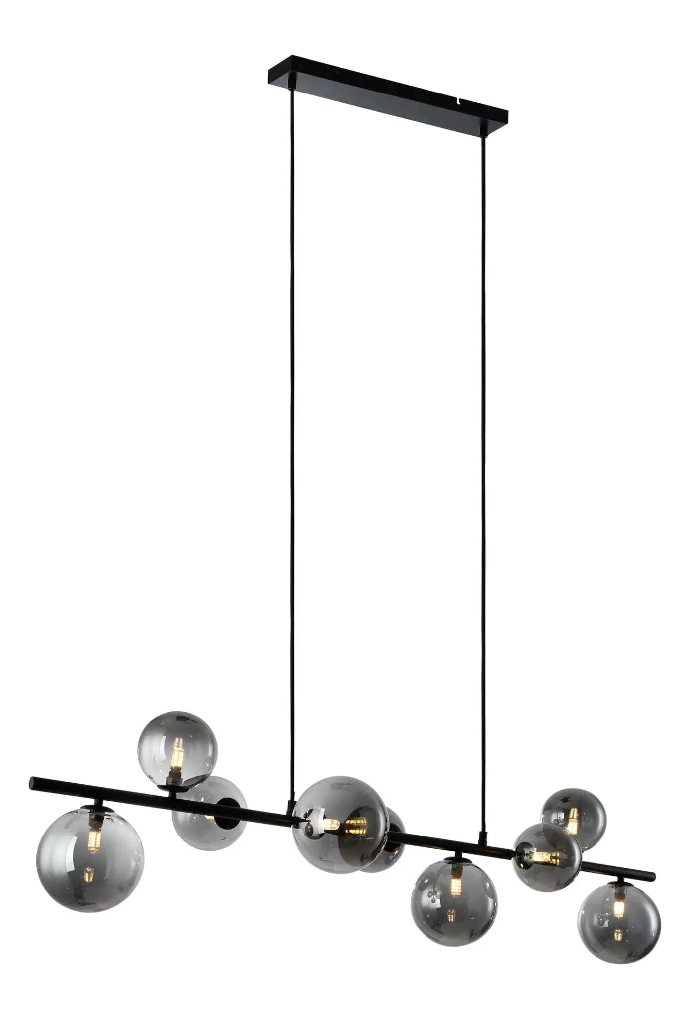 Hanglamp Finn 9-Lichts Smoke Glas - Giga Meubel