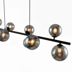 Hanglamp Finn 9-Lichts Smoke Glas - Giga Meubel