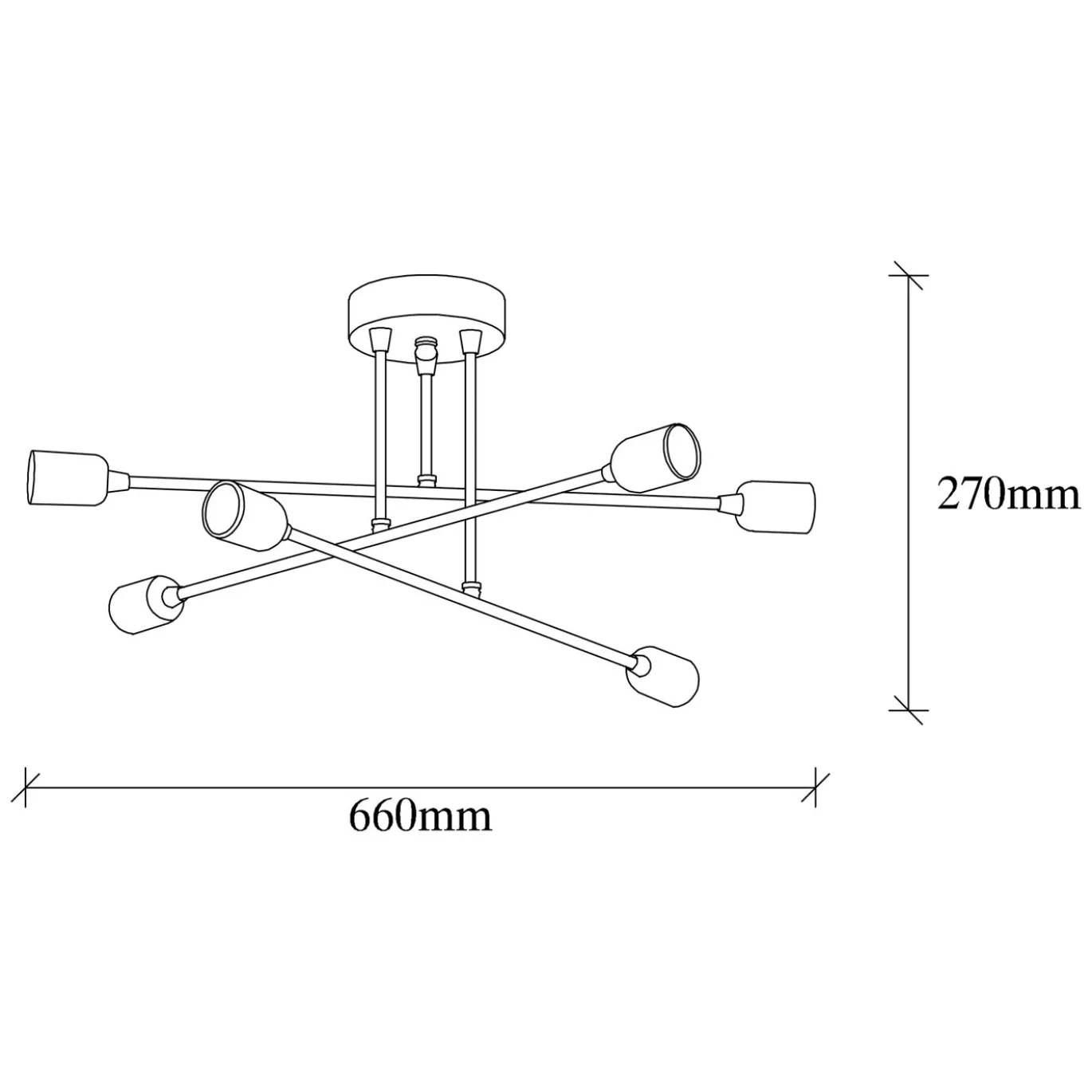 Hanglamp Fleur Metaal Zwart