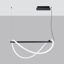 Hanglamp Galakse Zwart LED 2700-6500K 84cm - Giga Meubel