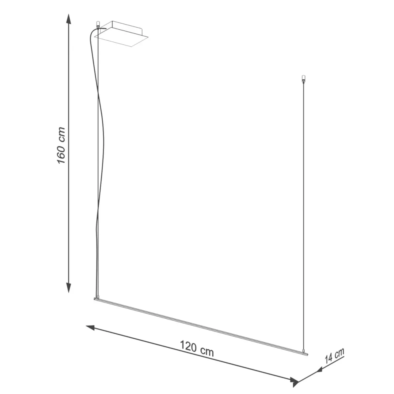 Hanglamp Gren LED 3000K 120cm - Giga Meubel