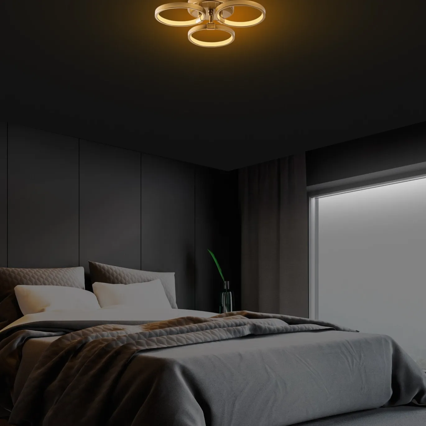 Hanglamp Halka Goud