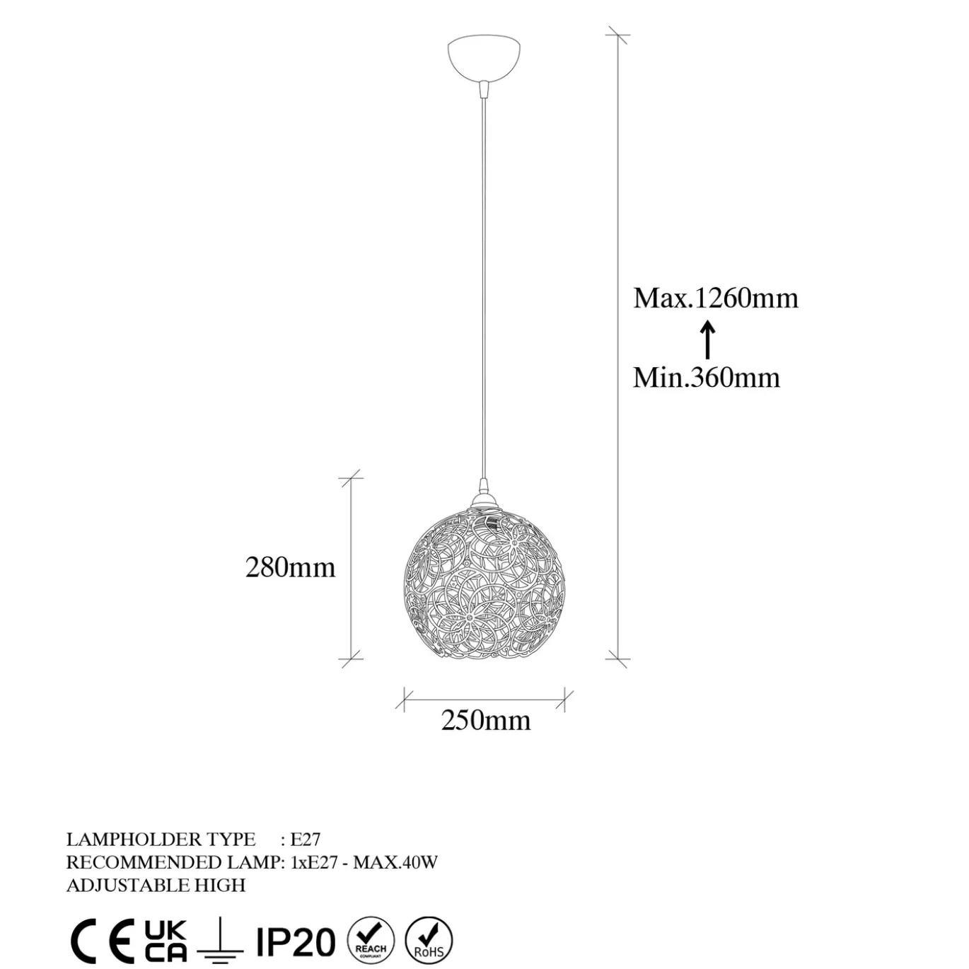 Hanglamp Hay Metaal Zwart