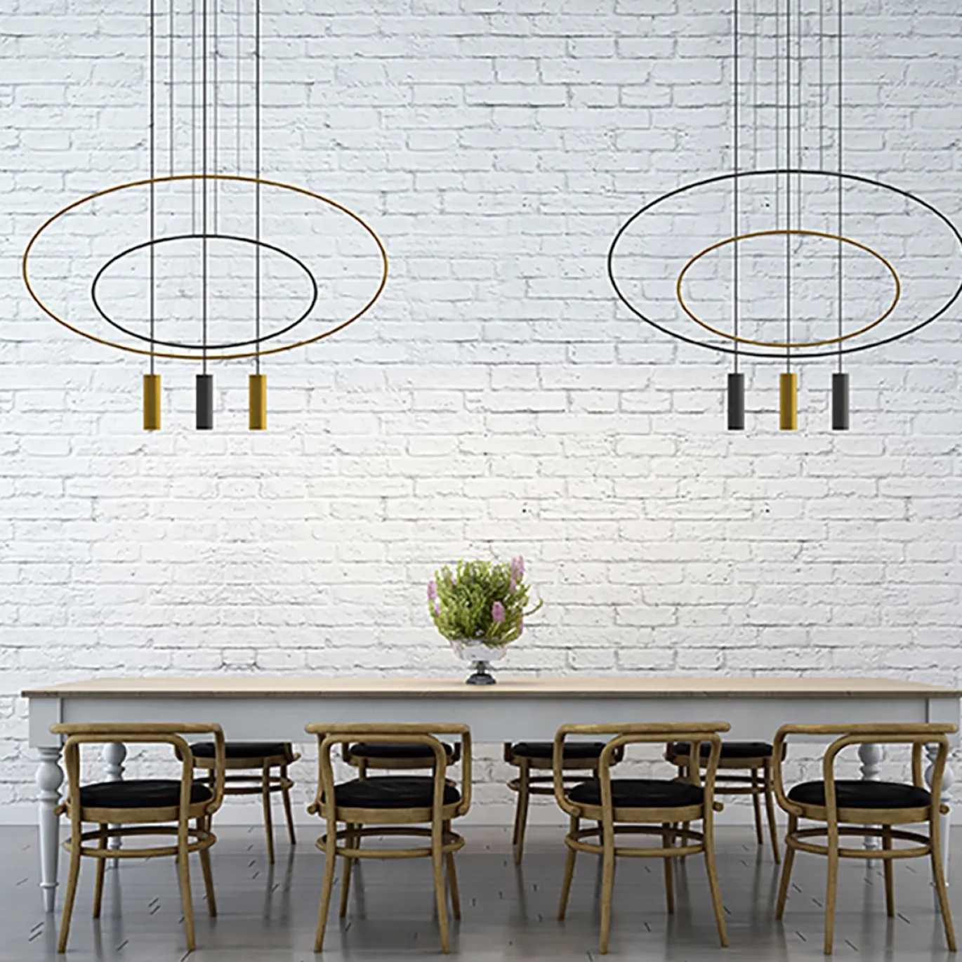 Hanglamp Holar 2-Lichts Zwart - Giga Meubel