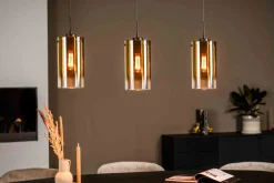 Hanglamp Honiton 3-Lichts Goud - Giga Meubel