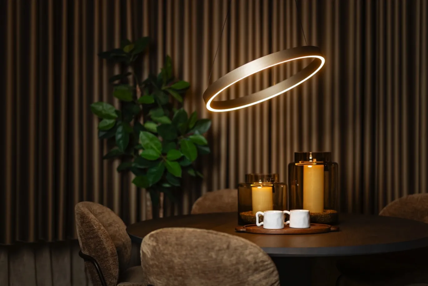 Hanglamp Jayden Champagne Dimbaar - Giga Meubel