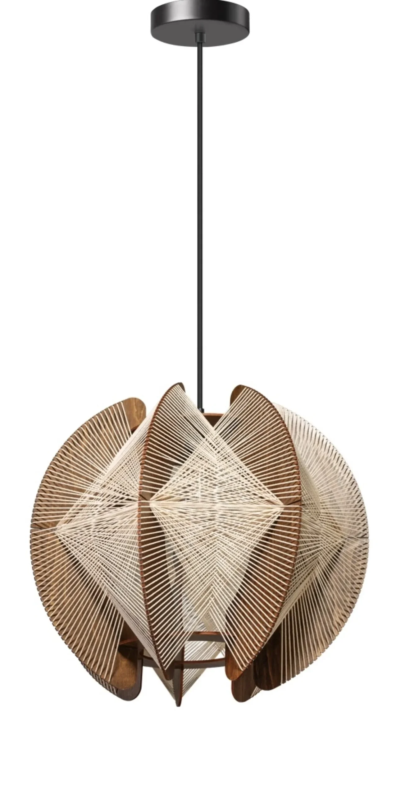 Hanglamp Jessica Walnoot Ø40cm - Giga Meubel