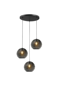 Hanglamp Joep 3-Lichts Zwart - Giga Meubel