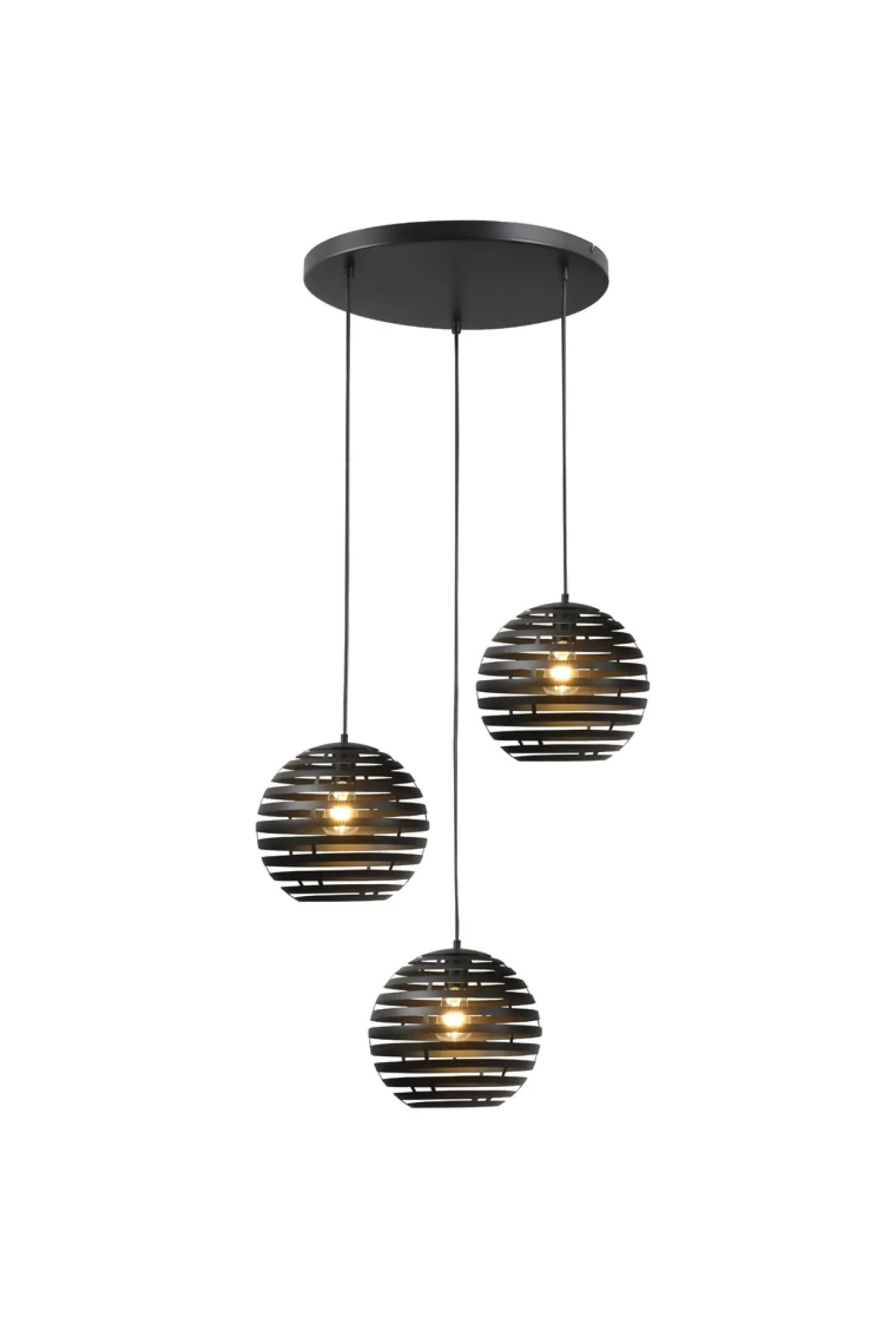 Hanglamp Joep 3-Lichts Zwart - Giga Meubel