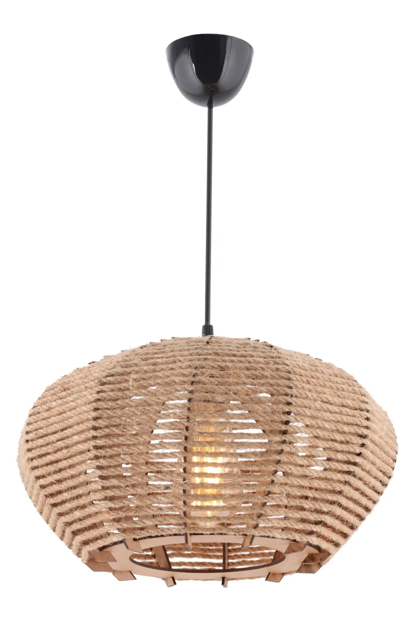 Hanglamp Jute Ellipse Bruin