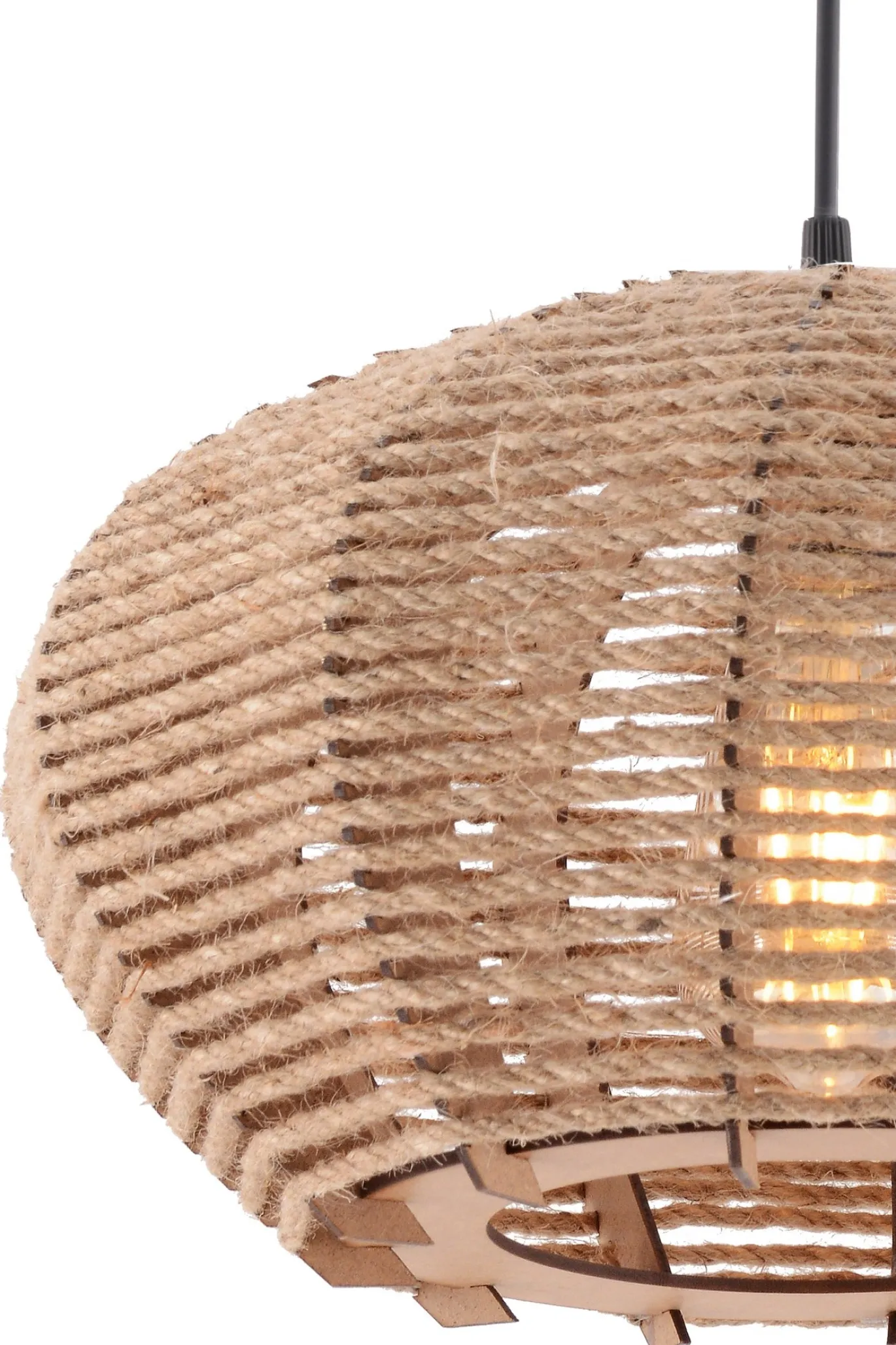 Hanglamp Jute Ellipse Bruin