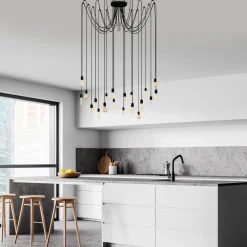Hanglamp Kabluni 20-Lichts Zwart