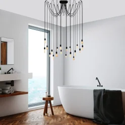 Hanglamp Kabluni 20-Lichts Zwart