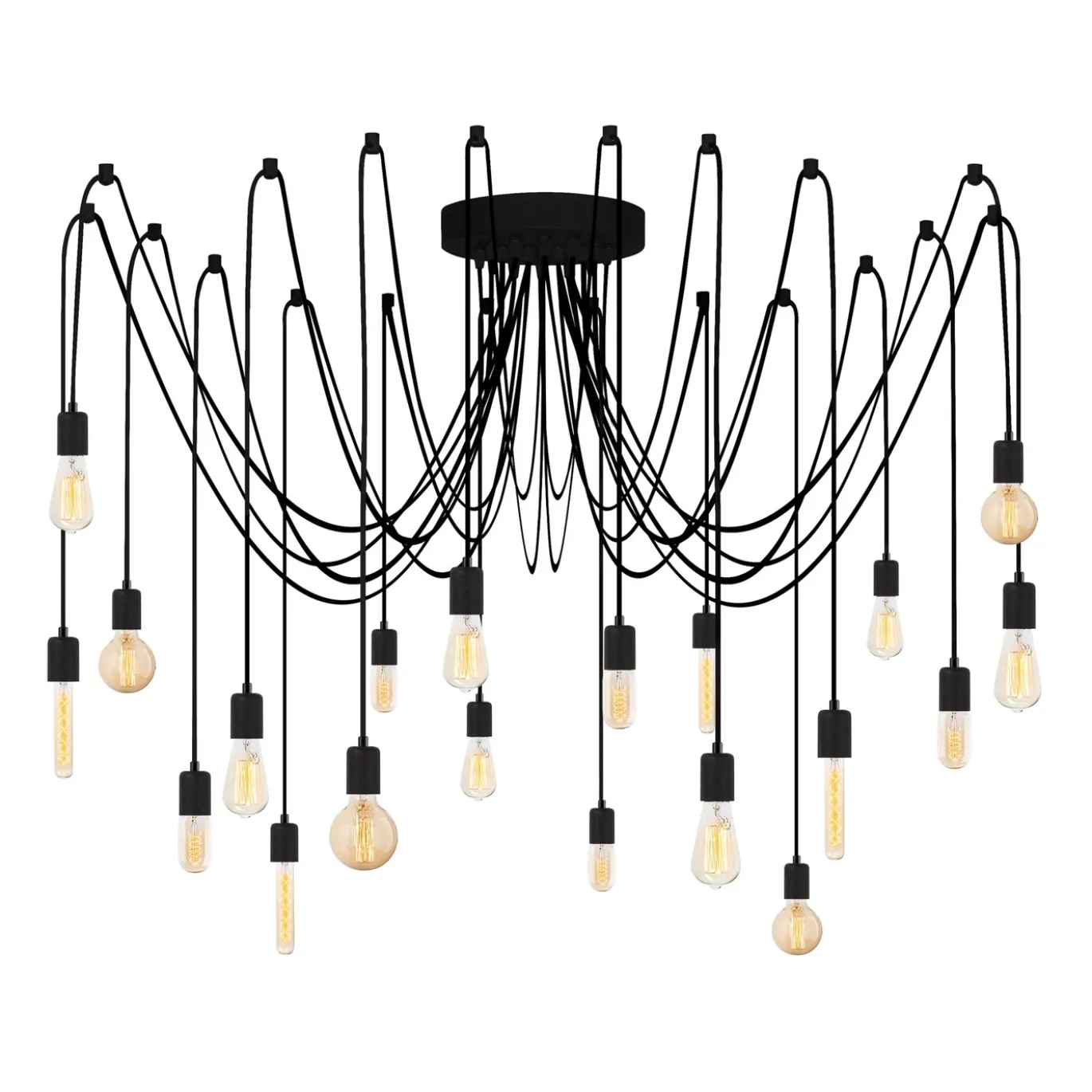 Hanglamp Kabluni 20-Lichts Zwart