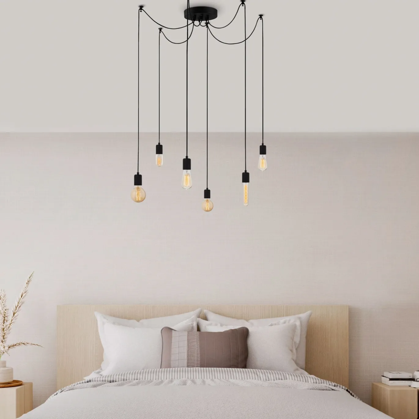Hanglamp Kabluni Zwart 6-Lichts
