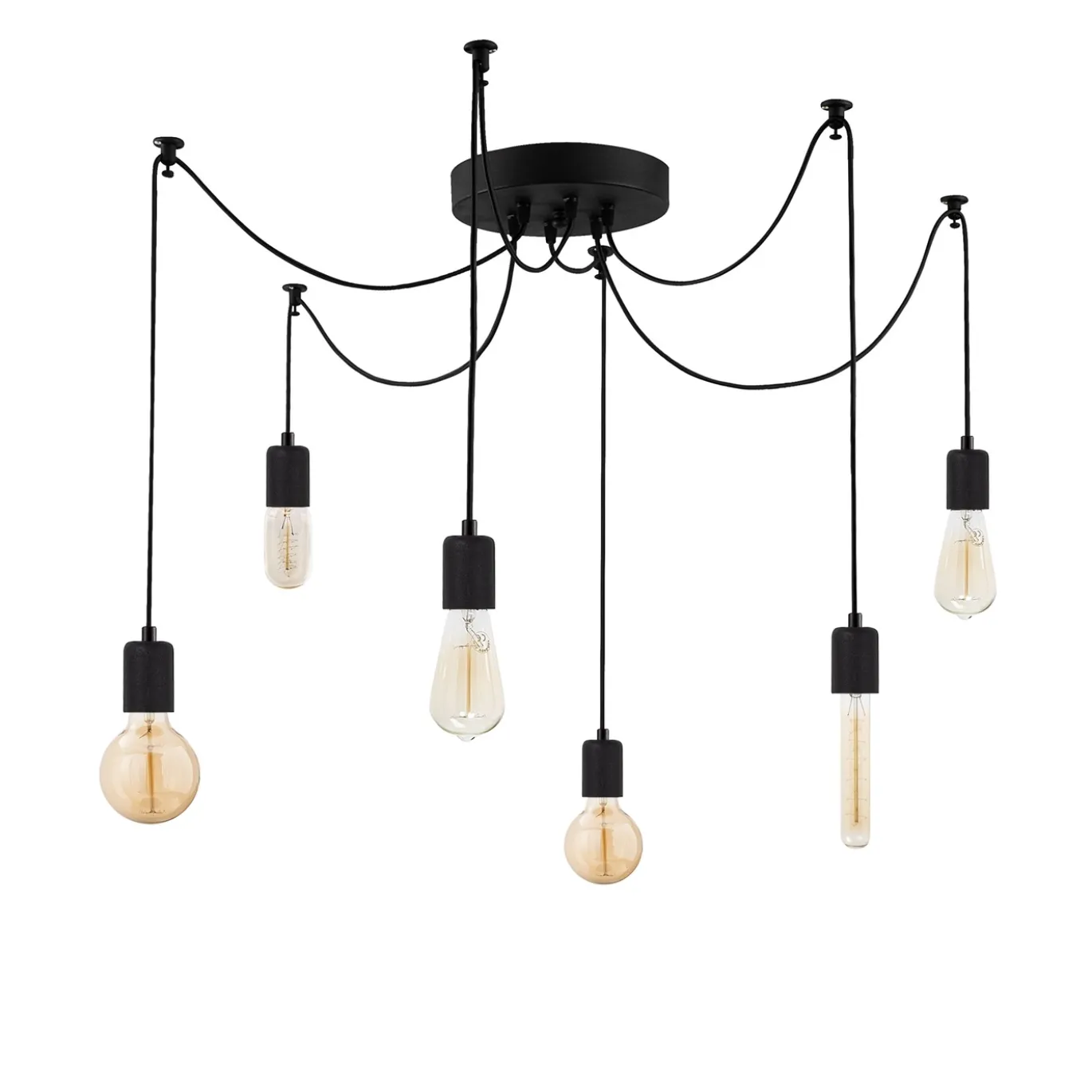 Hanglamp Kabluni Zwart 6-Lichts