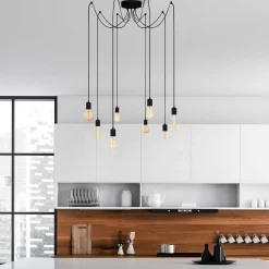 Hanglamp Kabluni Zwart 8-Lichts