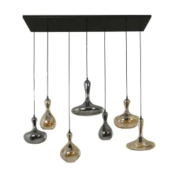 Hanglamp 4+3 Karaf Artic Zwart - Giga Meubel