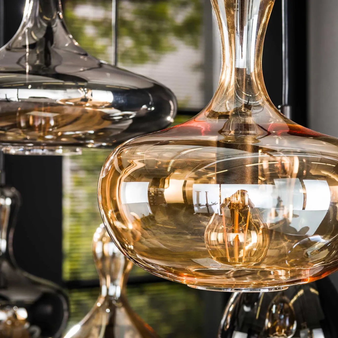Hanglamp 4+3 Karaf Artic Zwart - Giga Meubel