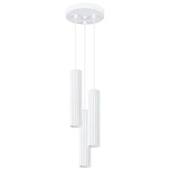 Hanglamp Karbon 3-Lichts Getrapt Wit - Giga Meubel