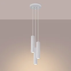 Hanglamp Karbon 3-Lichts Getrapt Wit - Giga Meubel