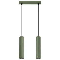 Hanglamp Karbon 2-Lichts Olijfgroen - Giga Meubel