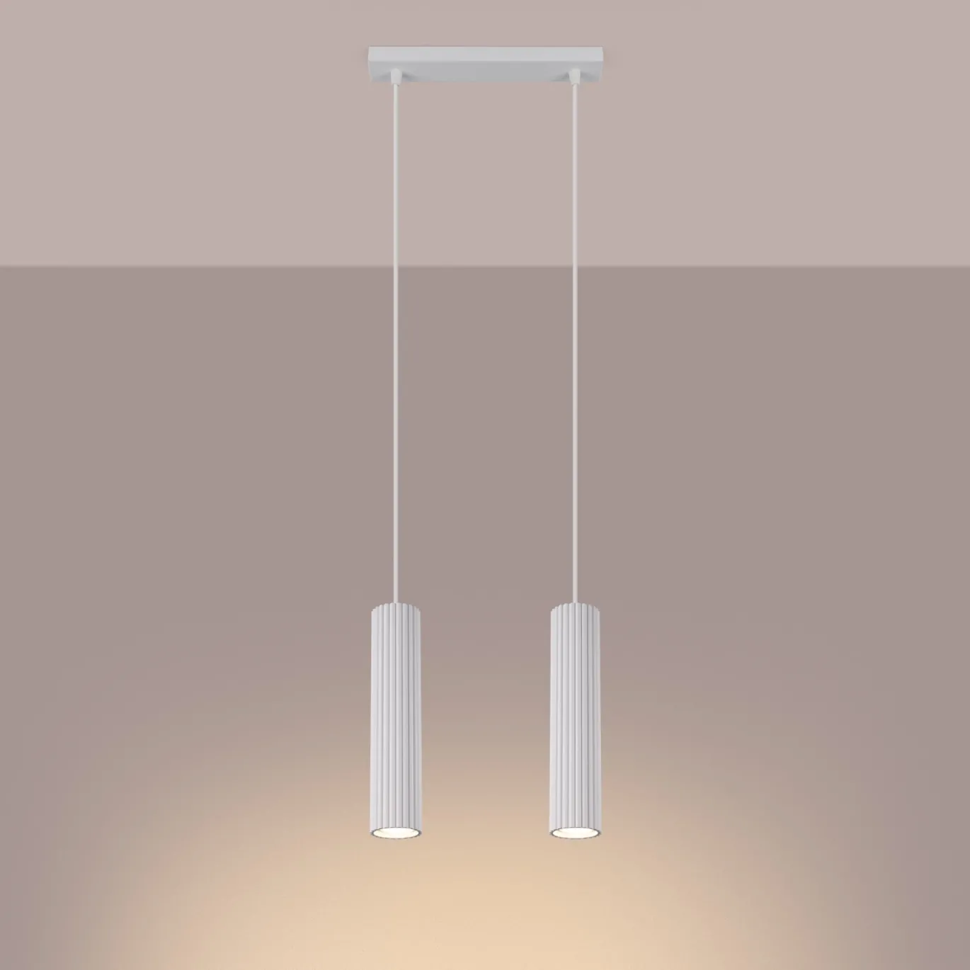 Hanglamp Karbon 2-Lichts Wit - Giga Meubel