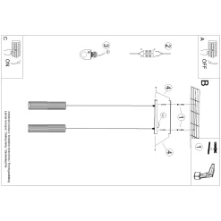 Hanglamp Karbon 2-Lichts Wit - Giga Meubel