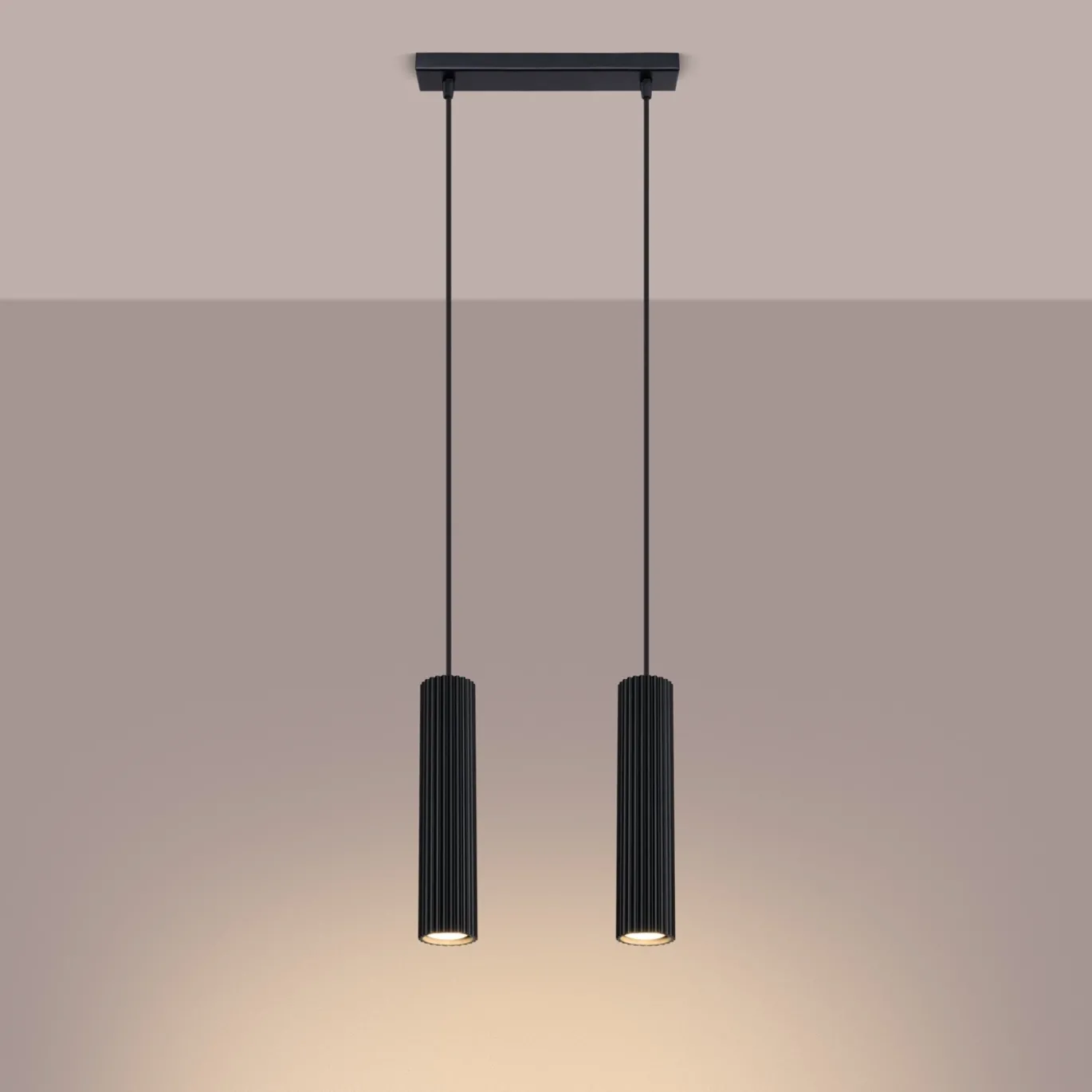 Hanglamp Karbon 2-Lichts Zwart - Giga Meubel