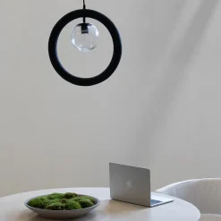 Hanglamp Karsu Zwart Rond 40cm - Giga Meubel
