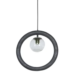 Hanglamp Karsu Zwart Rond 40cm - Giga Meubel