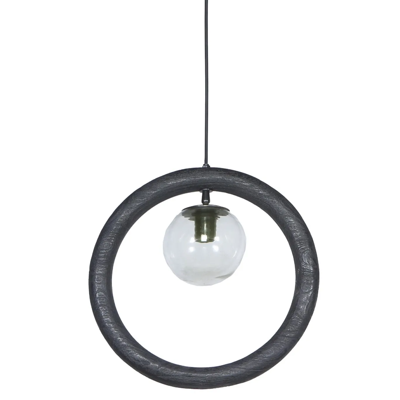 Hanglamp Karsu Zwart Rond 40cm - Giga Meubel